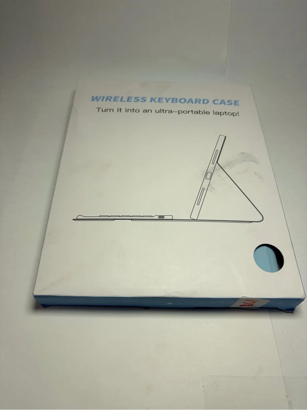 Light Blue Hamile Bluetooth Keyboard Case For IPad 9- (Open Box)